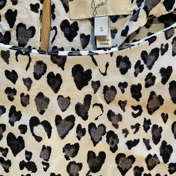 Joie silk white leopard/style print shift dress - Picture 2 of 2